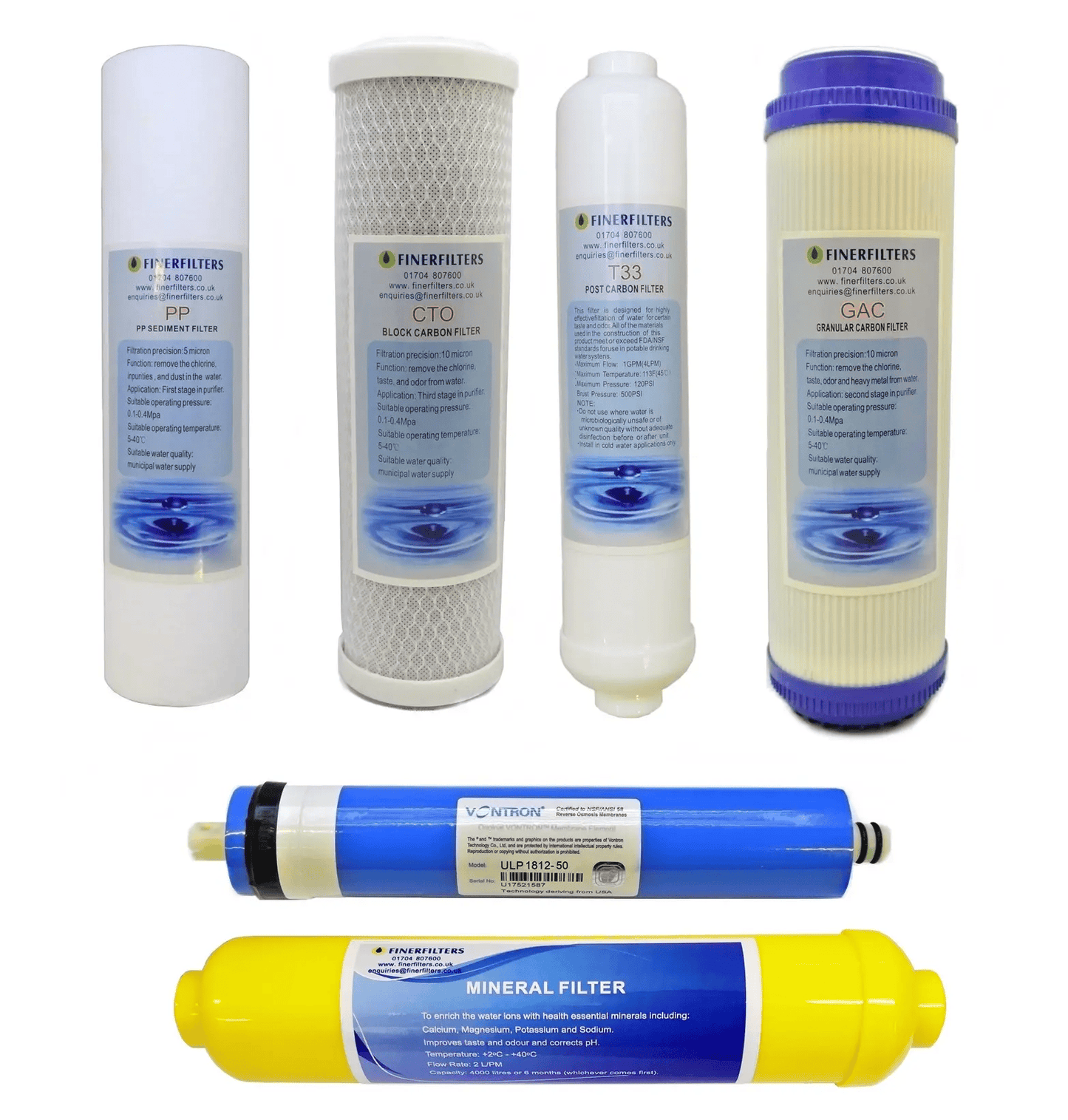 6 Stage RO System 50GPD Under Sink Domestic Use