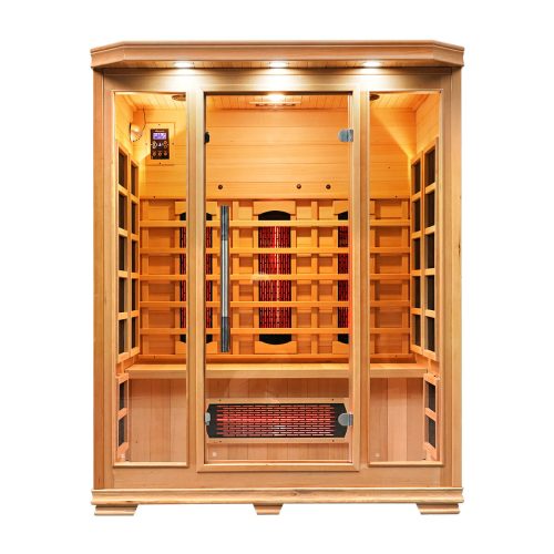 Solara 3 Person Full Spectrum Infrared Sauna With Complete Heat