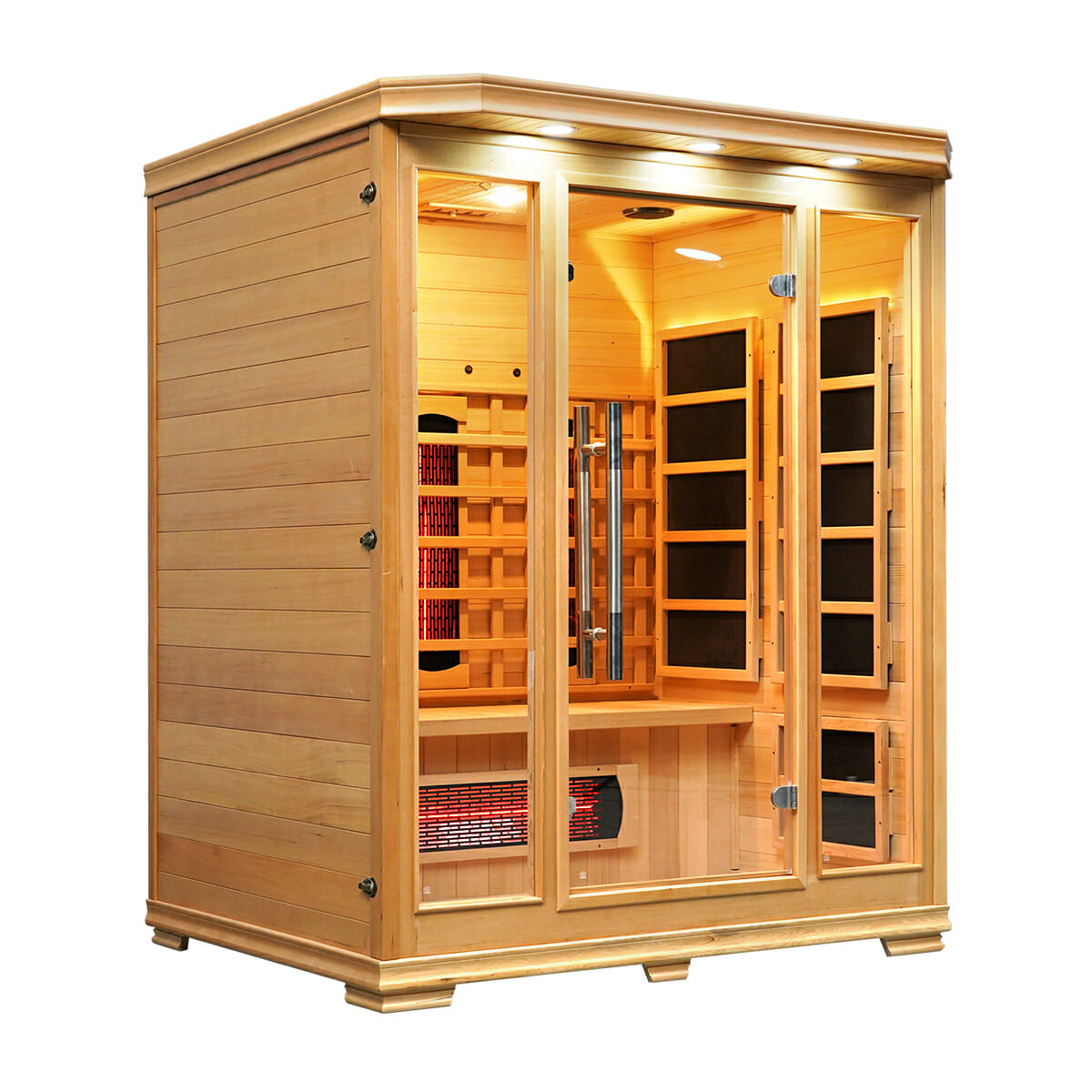 Solara 3 Person Full Spectrum Infrared Sauna With Complete Heat