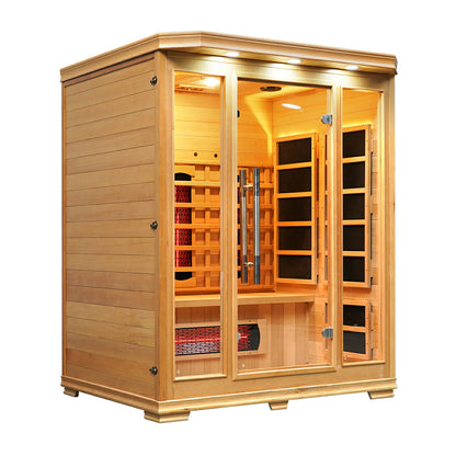 Solara 3 Person Full Spectrum Infrared Sauna With Complete Heat