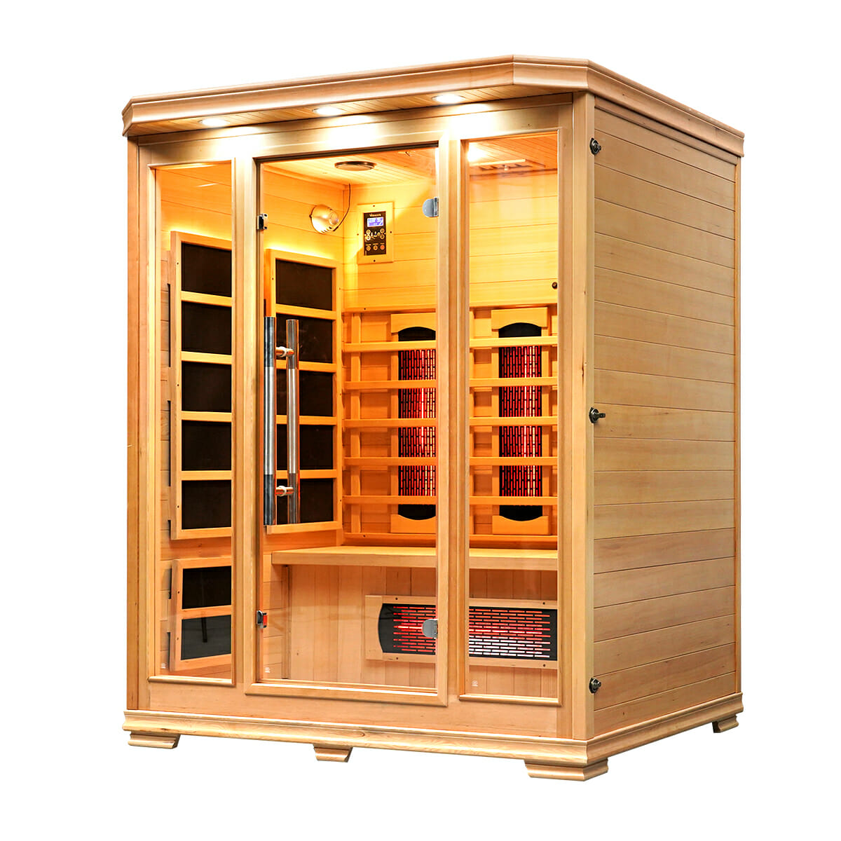 Solara 3 Person Full Spectrum Infrared Sauna With Complete Heat