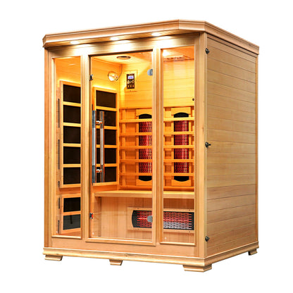 Solara 3 Person Full Spectrum Infrared Sauna With Complete Heat