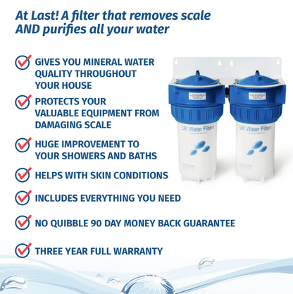 Whole of House Water Filter Plus Saltfree Scale Reduction - Standard Size